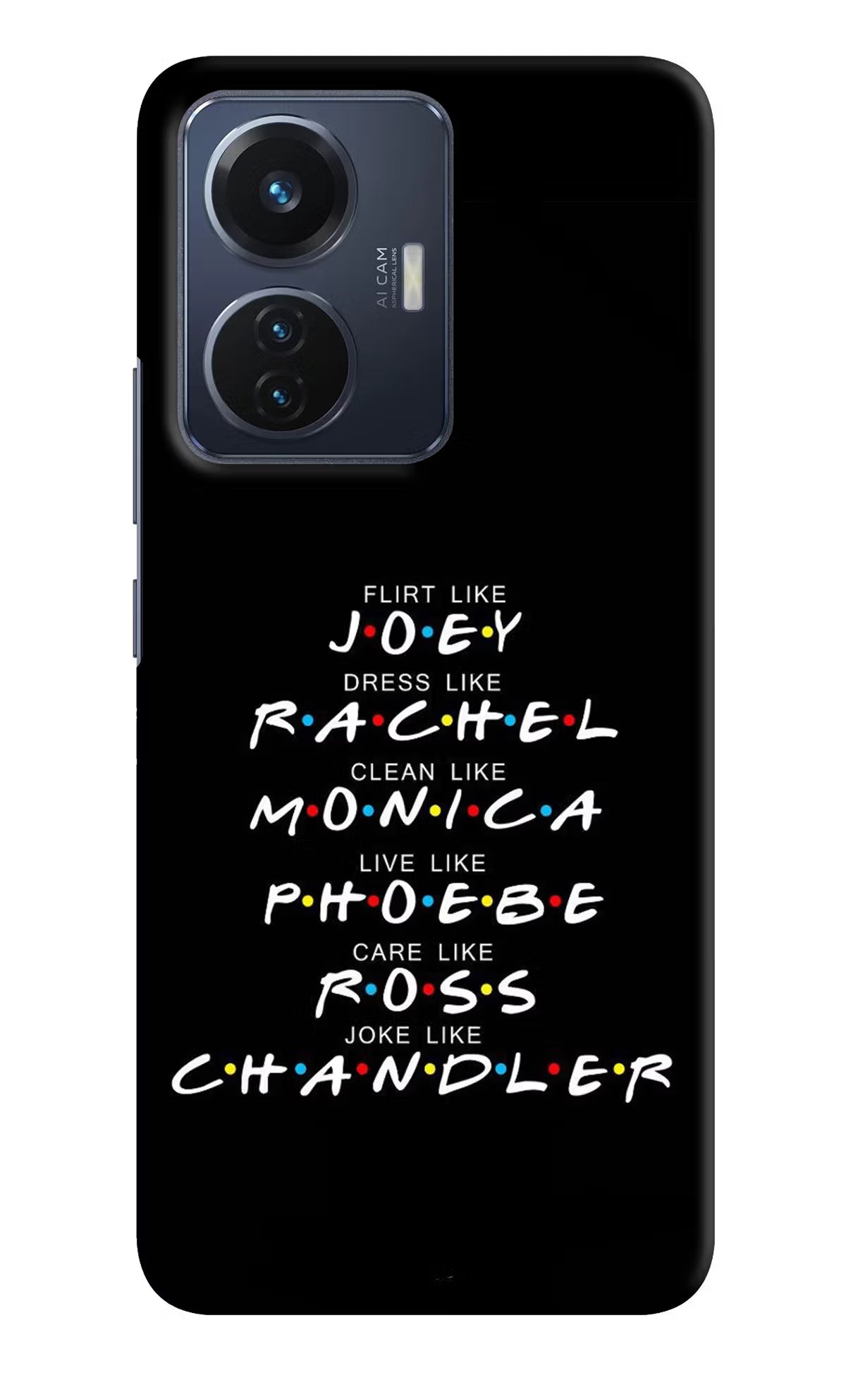 FRIENDS Character Vivo T1 44W Hard Case Back Cover by Casekaro