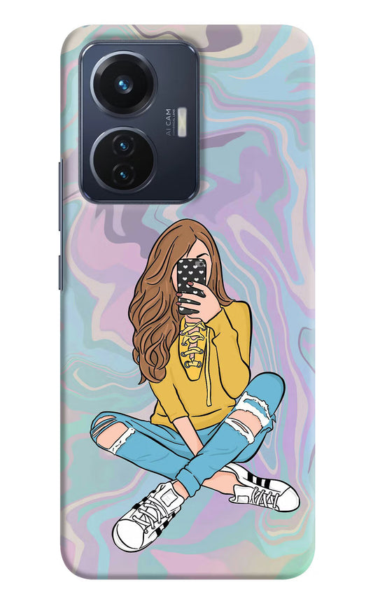 Selfie Girl Vivo T1 44W Hard Case Back Cover by Casekaro