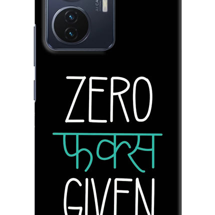 Zero Fucks Given Vivo T1 44W Hard Case Back Cover by Casekaro