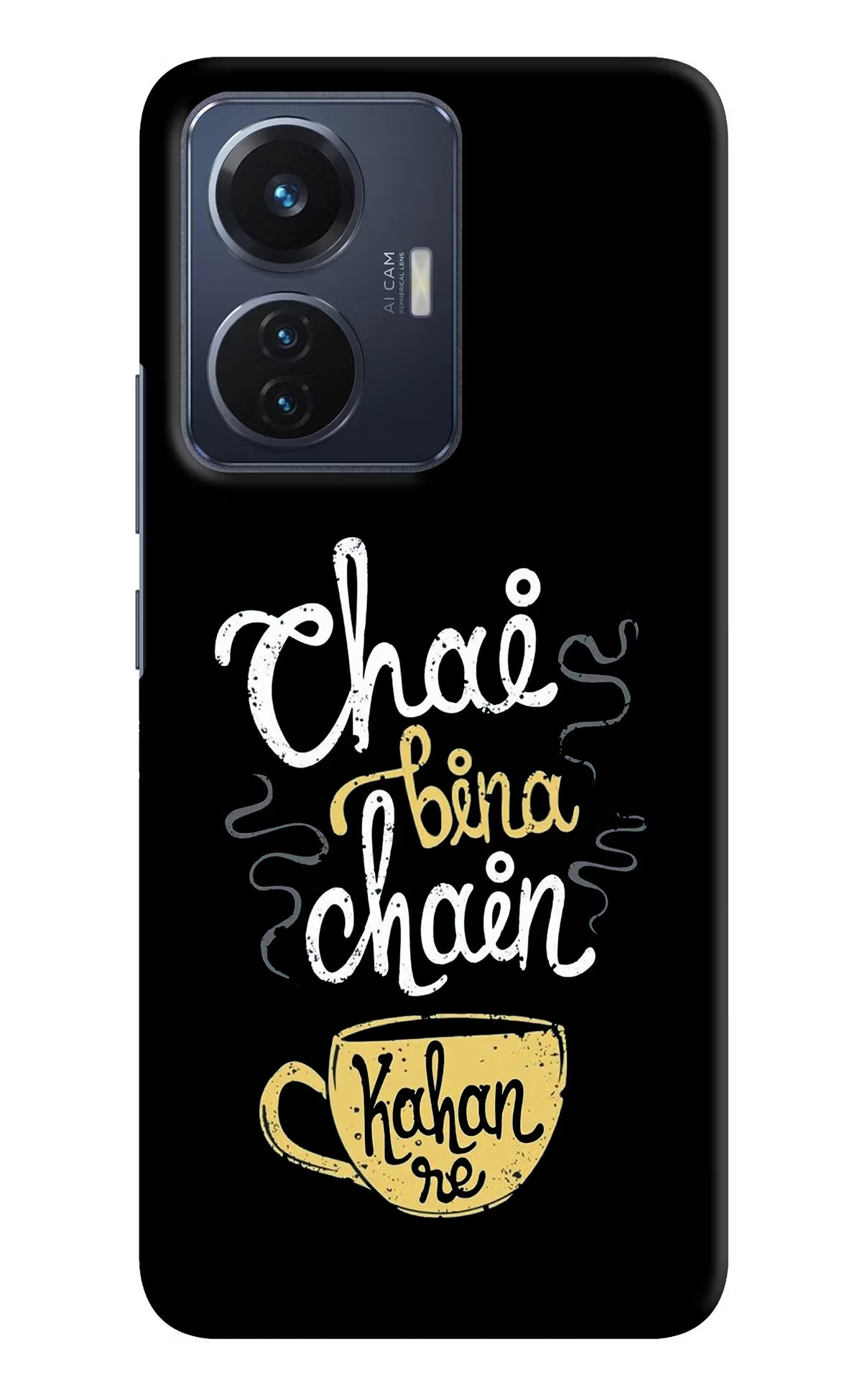 Chai Bina Chain Kaha Re Vivo T1 44W Hard Case Back Cover by Casekaro