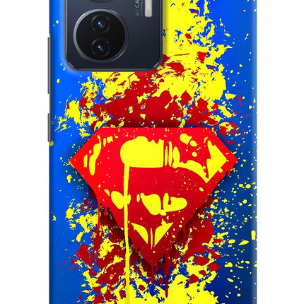 Superman logo Vivo T1 44W Hard Case Back Cover by Casekaro