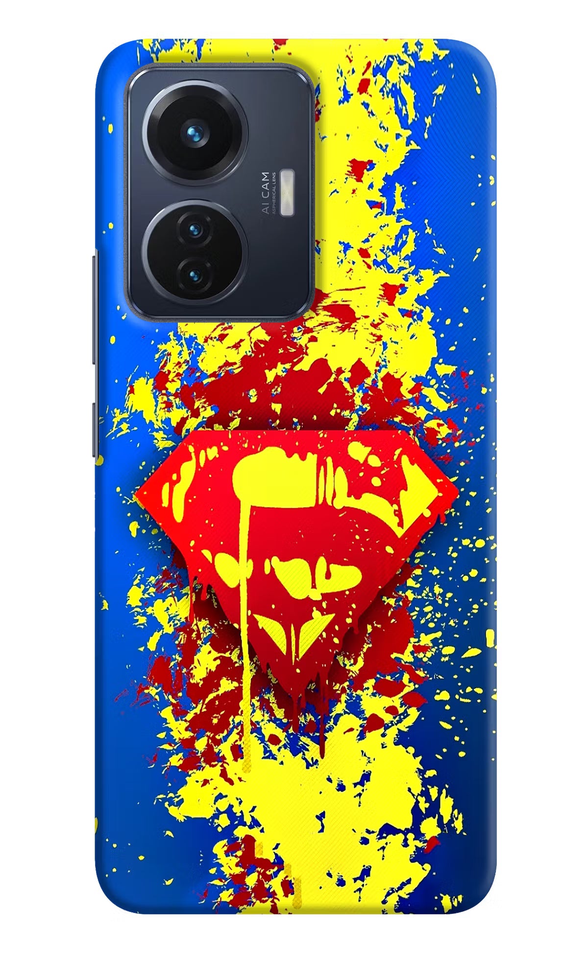 Superman logo Vivo T1 44W Hard Case Back Cover by Casekaro