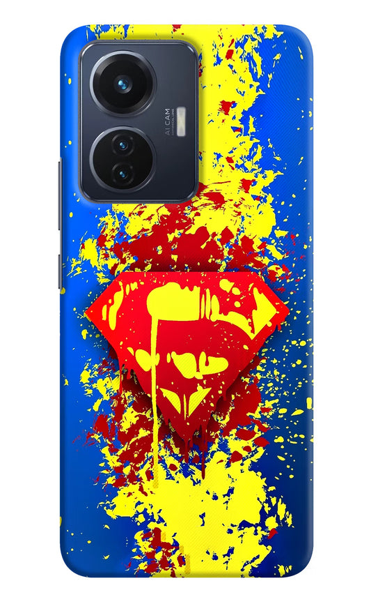 Superman logo Vivo T1 44W Hard Case Back Cover by Casekaro