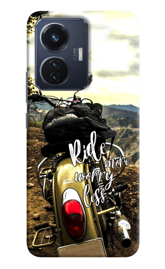 Ride More Worry Less Vivo T1 44W Hard Case Back Cover by Casekaro