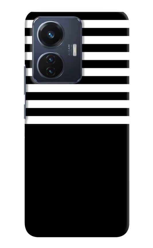 Black and White Print Vivo T1 44W Hard Case Back Cover by Casekaro