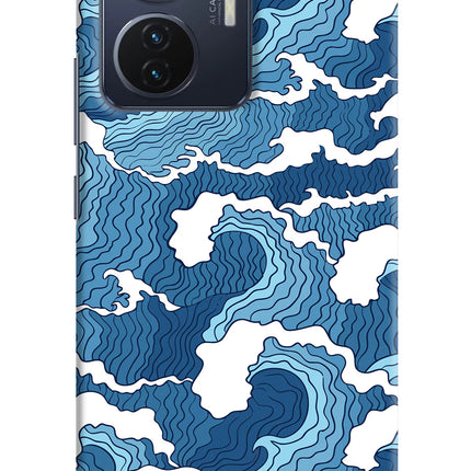 Blue Waves Vivo T1 44W Hard Case Back Cover by Casekaro
