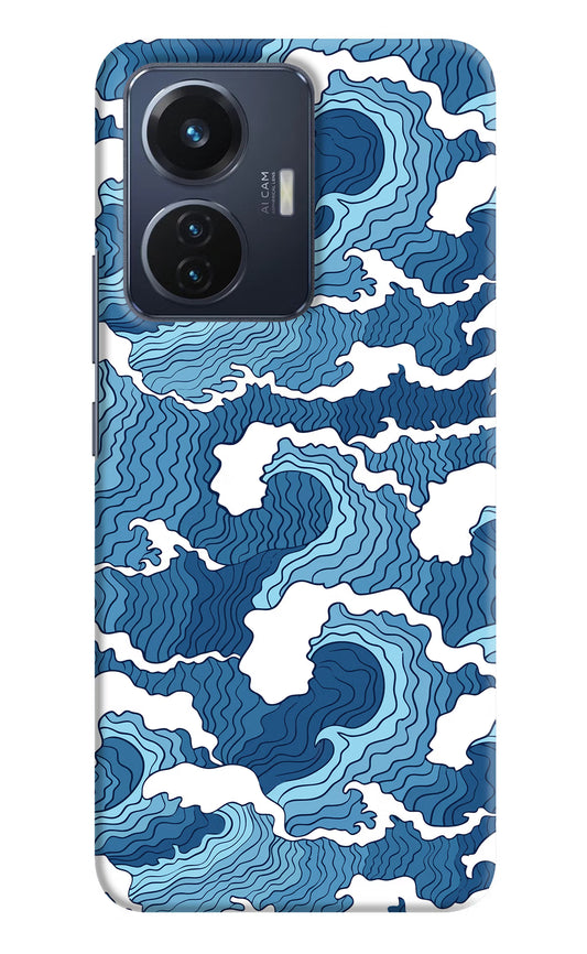 Blue Waves Vivo T1 44W Hard Case Back Cover by Casekaro
