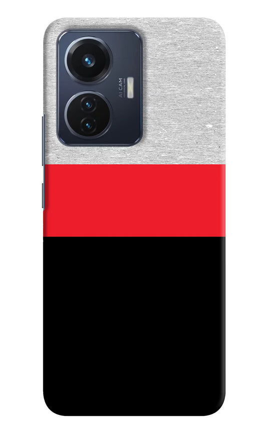Tri Color Pattern Vivo T1 44W Hard Case Back Cover by Casekaro