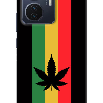 Weed Flag Vivo T1 44W Hard Case Back Cover by Casekaro