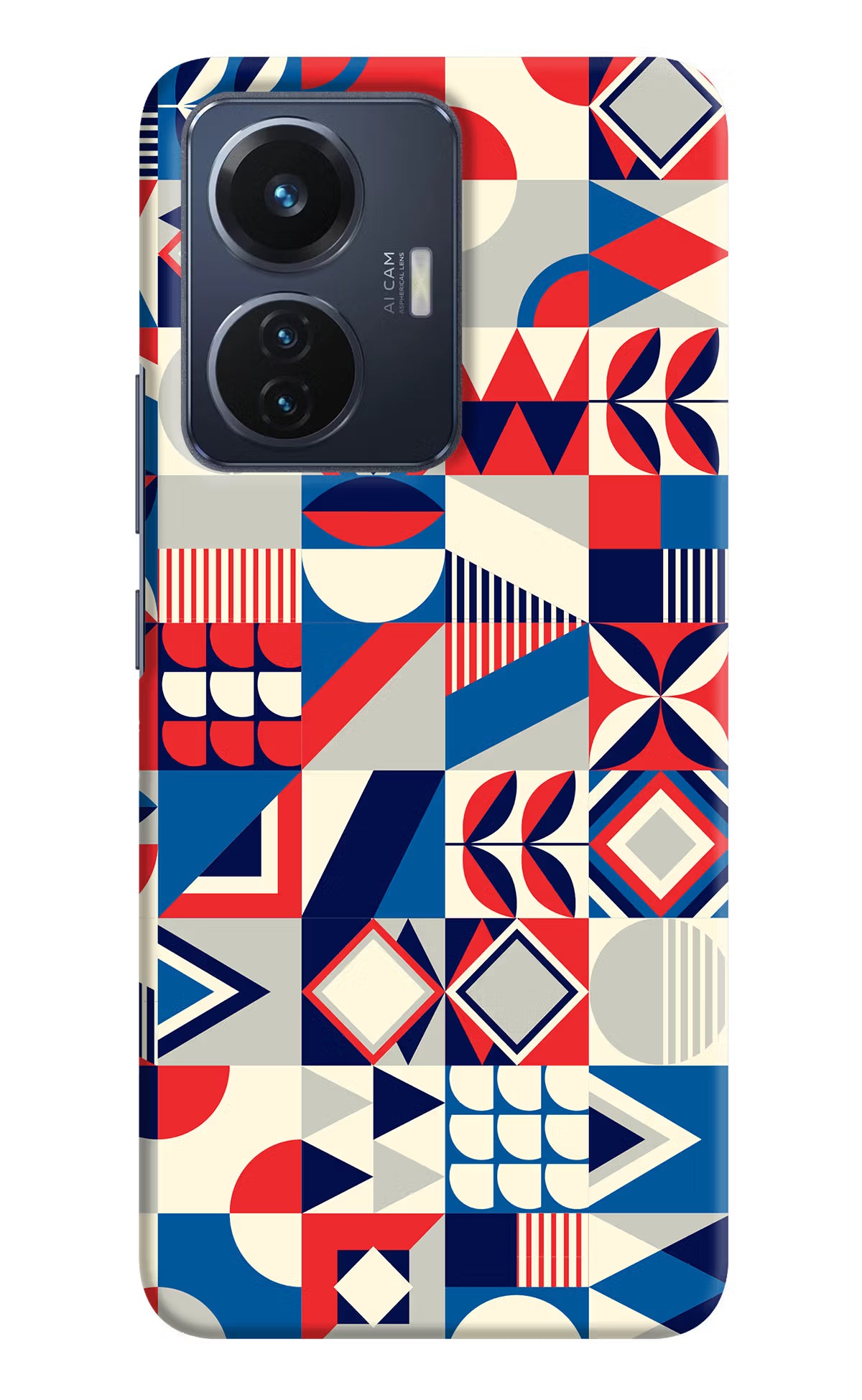 Colorful Pattern Vivo T1 44W Hard Case Back Cover by Casekaro