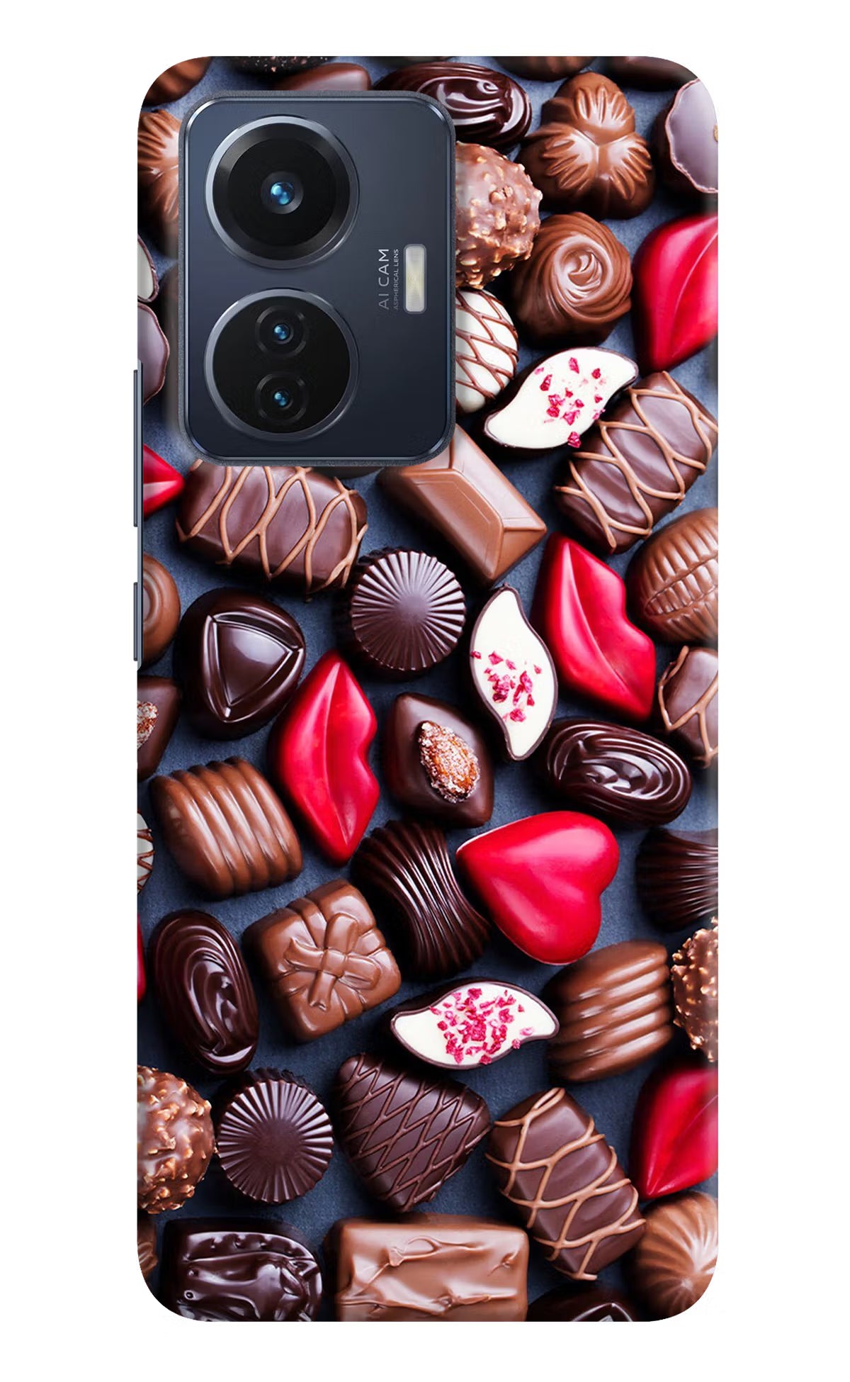 Chocolates Vivo T1 44W Hard Case Back Cover by Casekaro