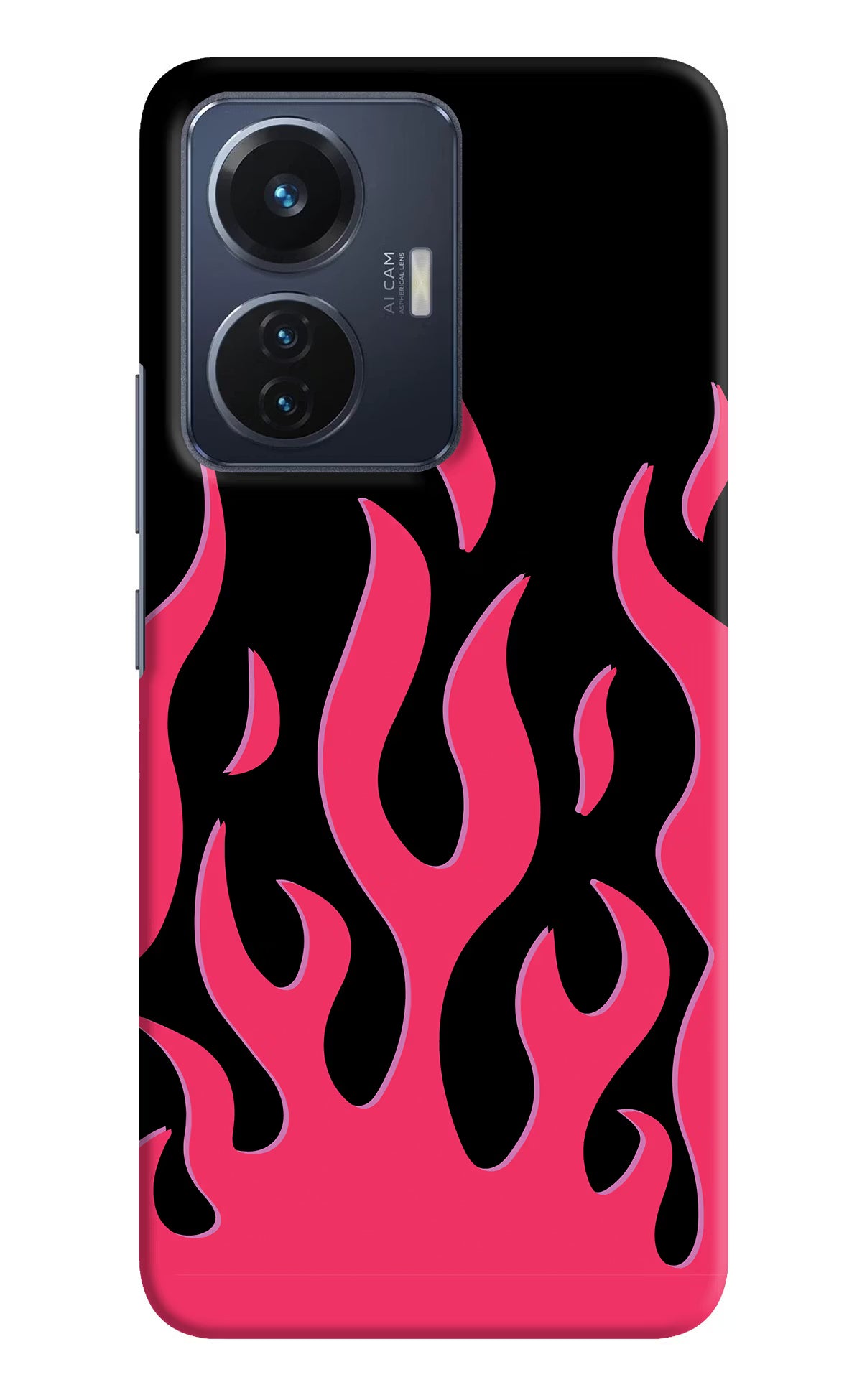 Fire Flames Vivo T1 44W Hard Case Back Cover by Casekaro