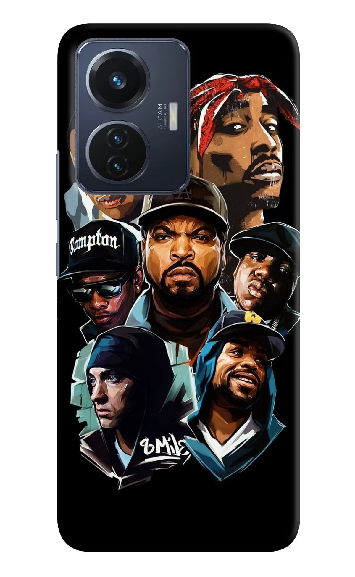 Rappers Vivo T1 44W Hard Case Back Cover by Casekaro