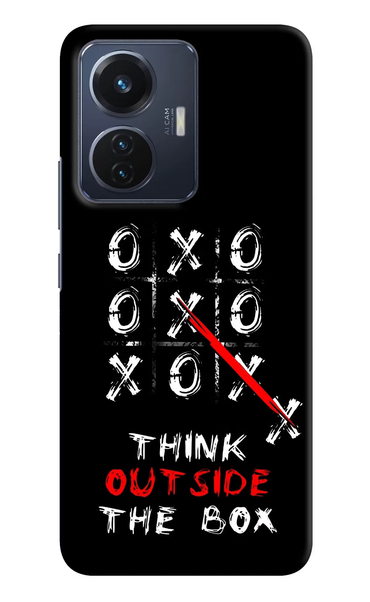 Think out of the BOX Vivo T1 44W Hard Case Back Cover by Casekaro
