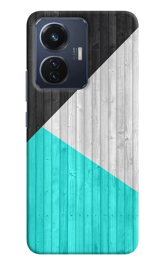 Wooden Abstract Vivo T1 44W Hard Case Back Cover by Casekaro