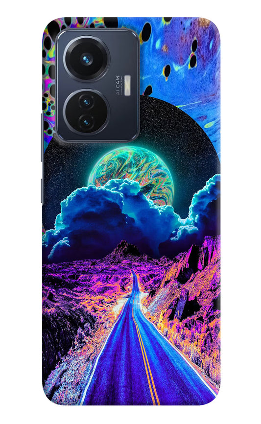 Psychedelic Painting Vivo T1 44W Hard Case Back Cover by Casekaro