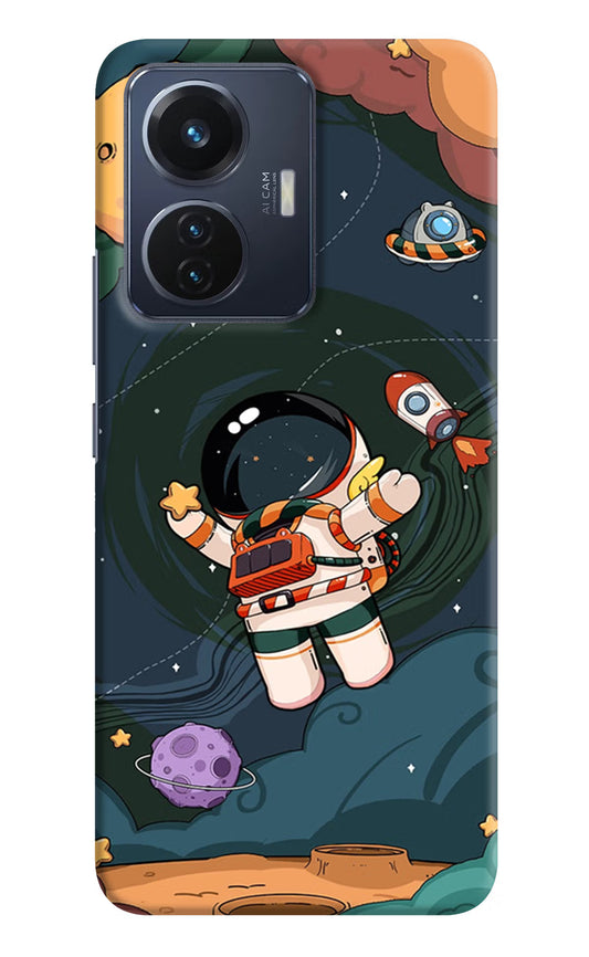 Cartoon Astronaut Vivo T1 44W Hard Case Back Cover by Casekaro