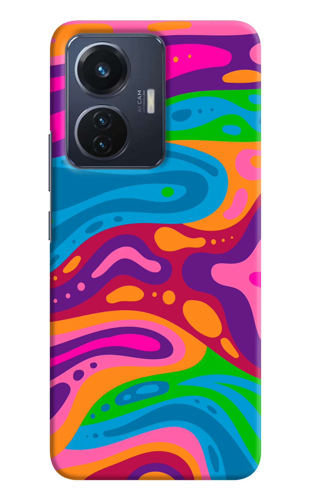 Trippy Pattern Vivo T1 44W Hard Case Back Cover by Casekaro