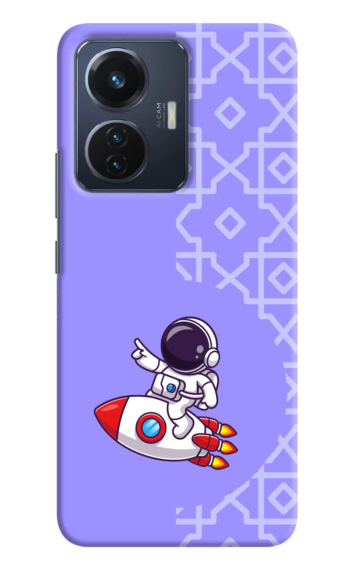 Cute Astronaut Vivo T1 44W Hard Case Back Cover by Casekaro