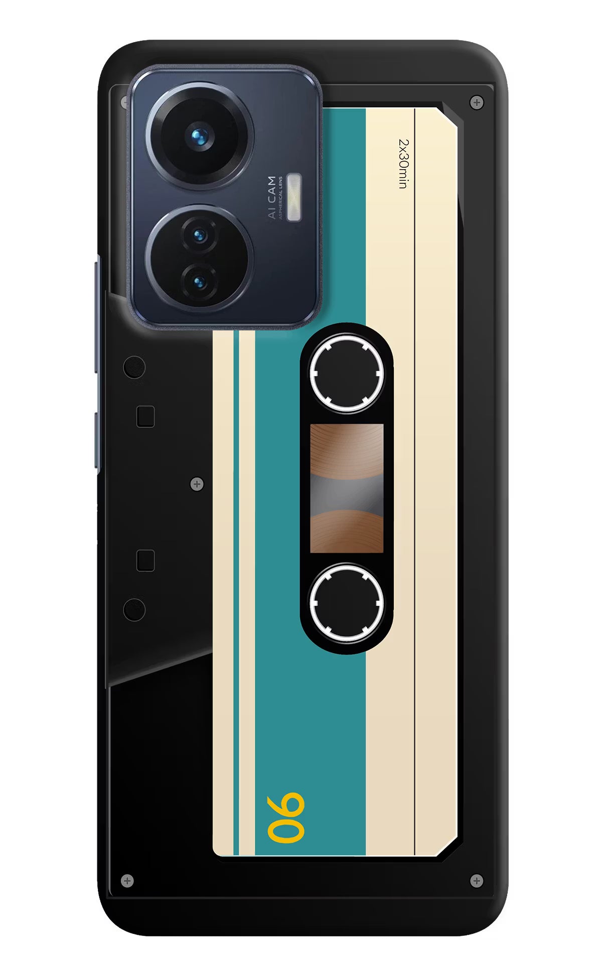 Cassette Vivo T1 44W Hard Case Back Cover by Casekaro