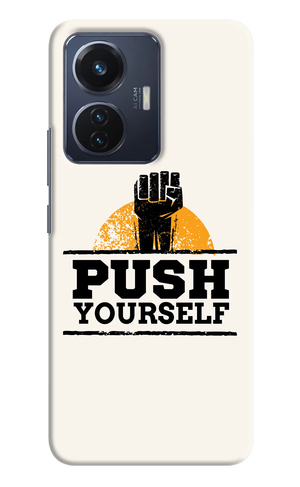 Push Yourself Vivo T1 44W Hard Case Back Cover by Casekaro