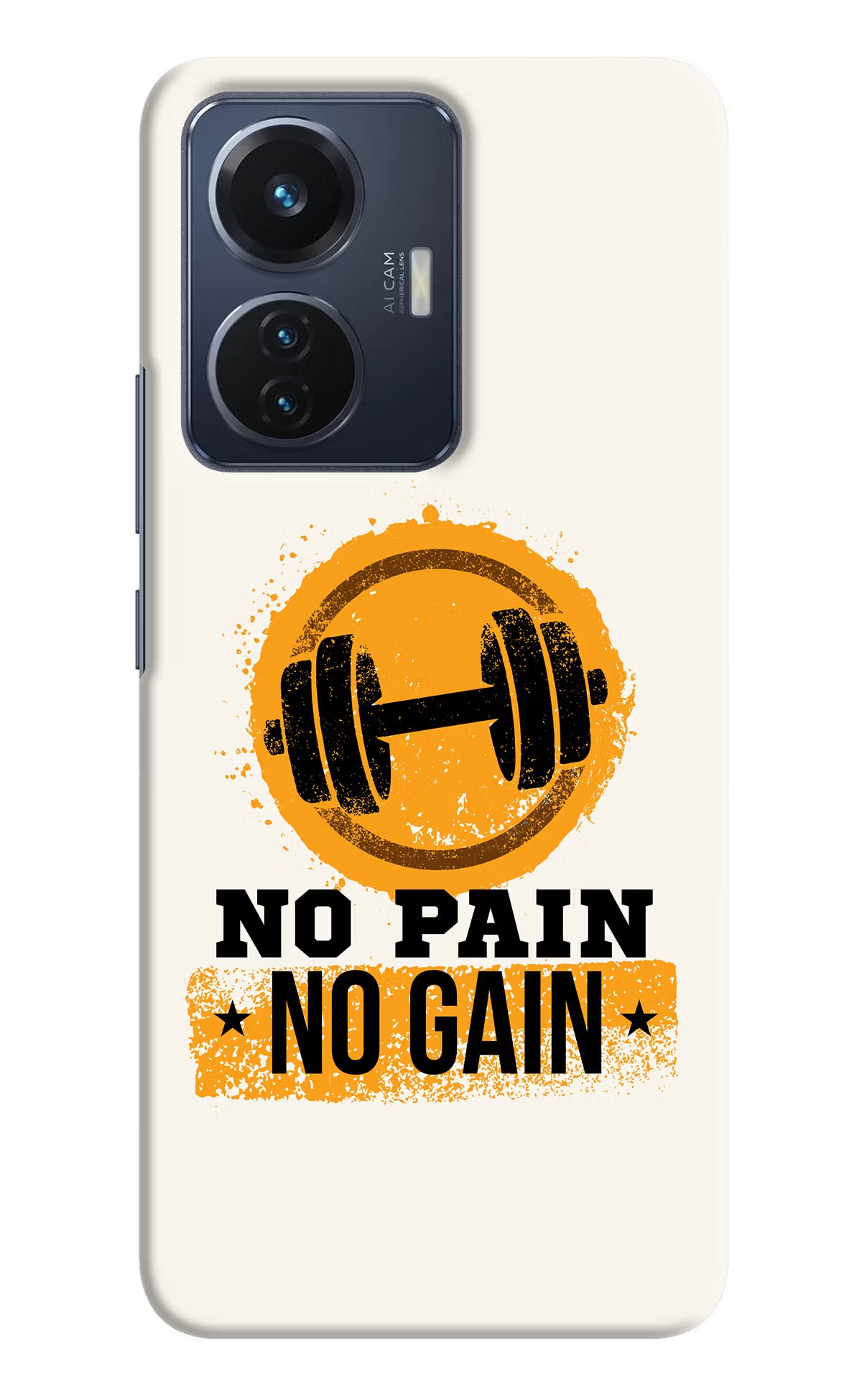 No Pain No Gain Vivo T1 44W Hard Case Back Cover by Casekaro