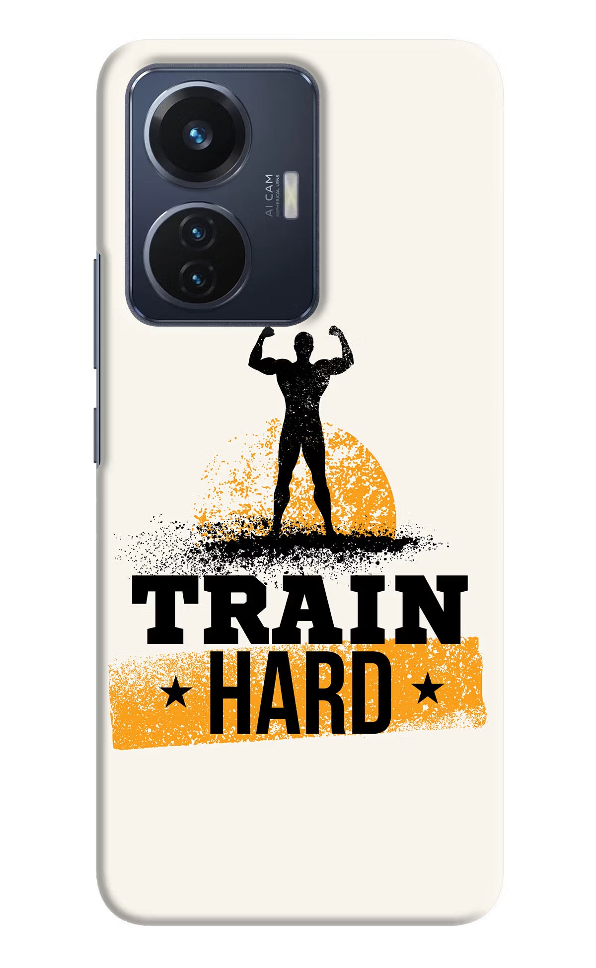 Train Hard Vivo T1 44W Hard Case Back Cover by Casekaro