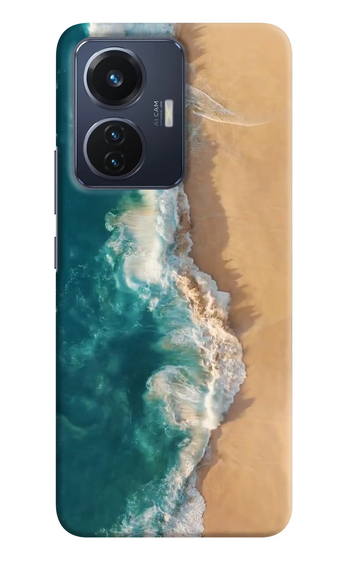 Ocean Beach Vivo T1 44W Hard Case Back Cover by Casekaro