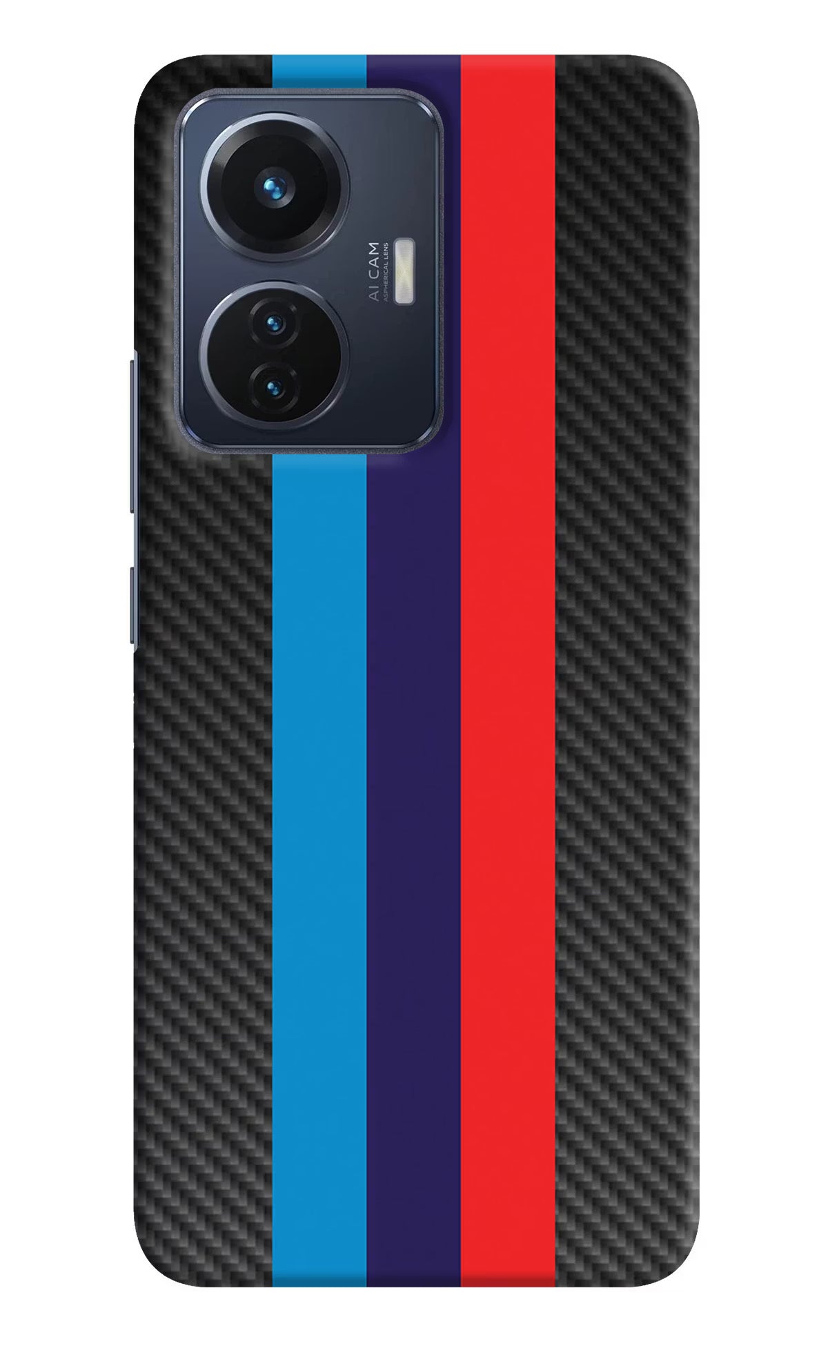 BMW Stripes Pattern Vivo T1 44W Hard Case Back Cover by Casekaro