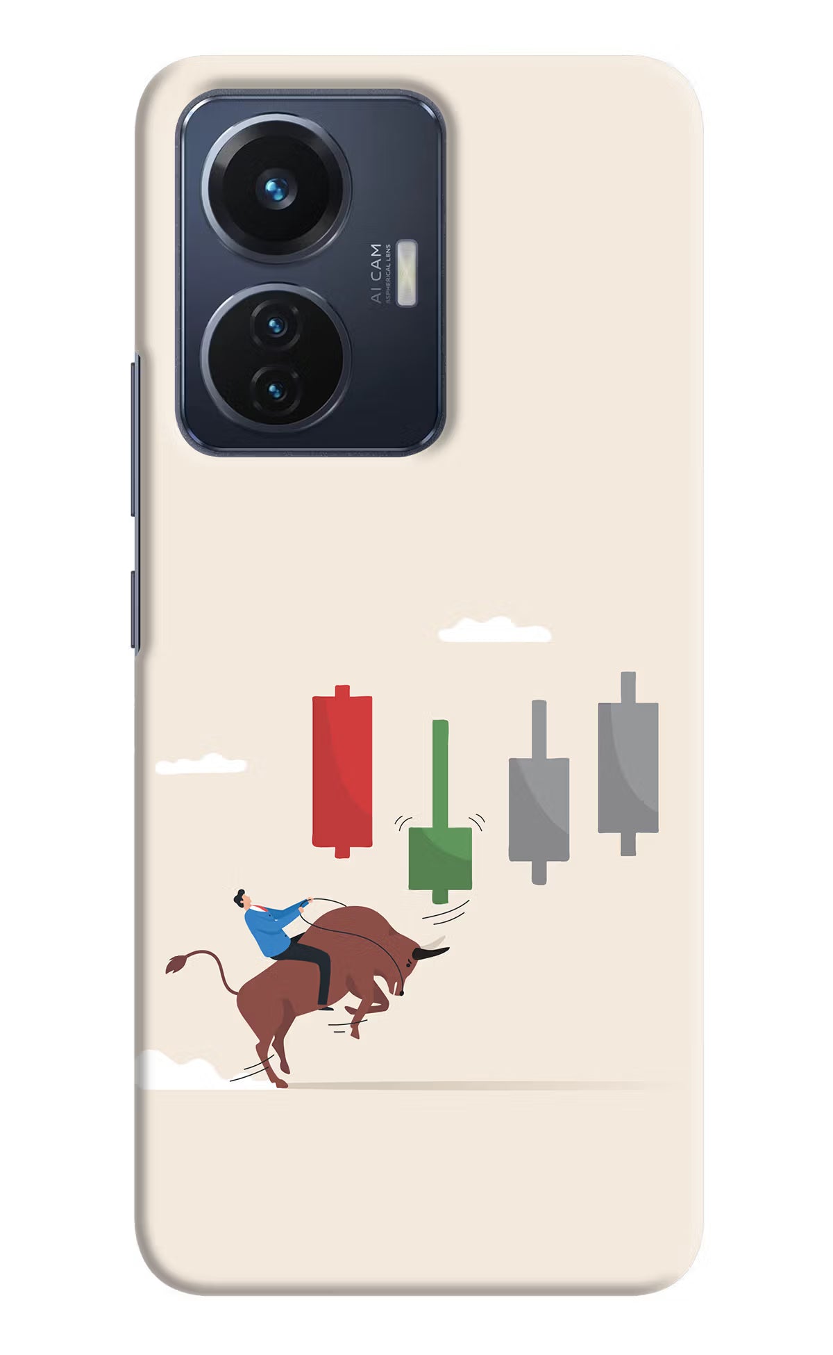 Bull Trading Momentum Vivo T1 44W Hard Case Back Cover by Casekaro