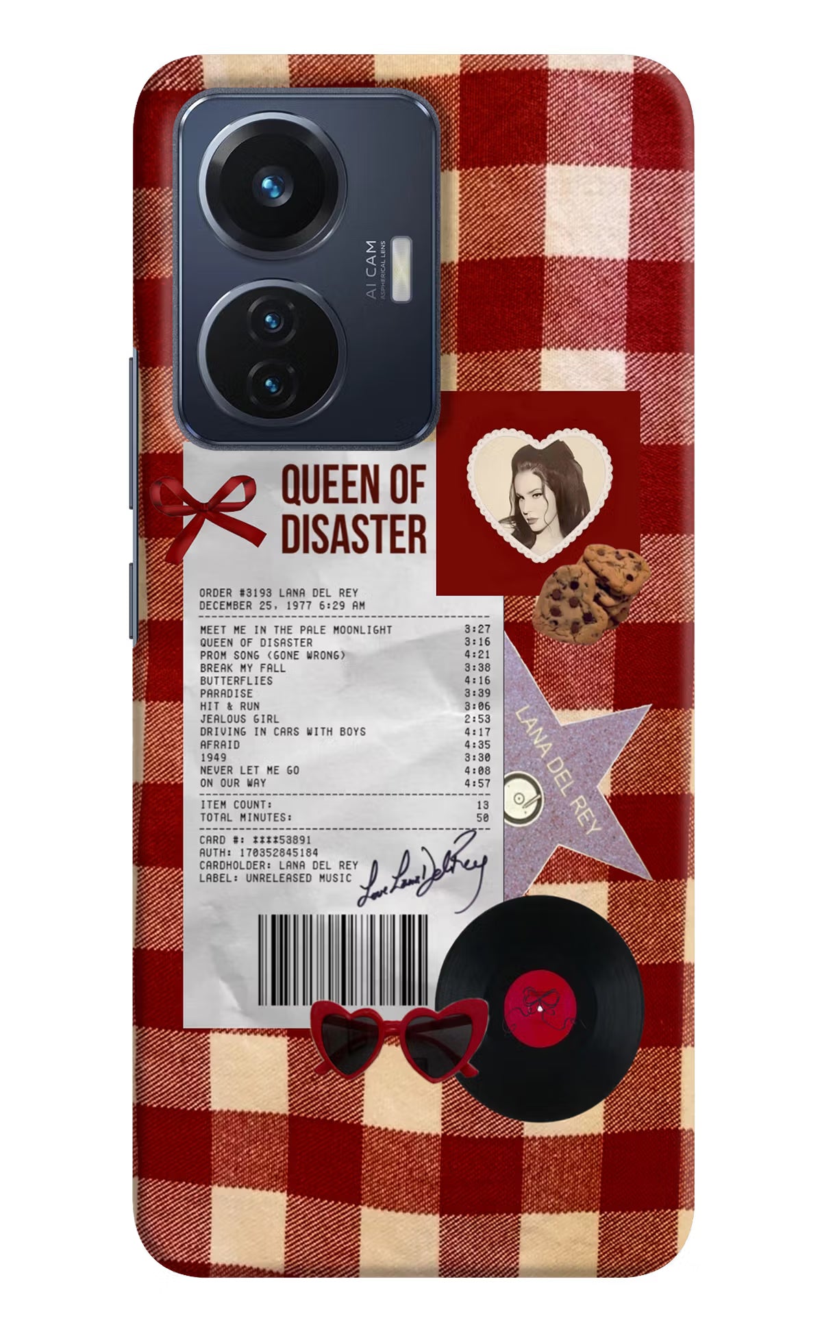 Queen of Disaster Vivo T1 44W Hard Case Back Cover by Casekaro