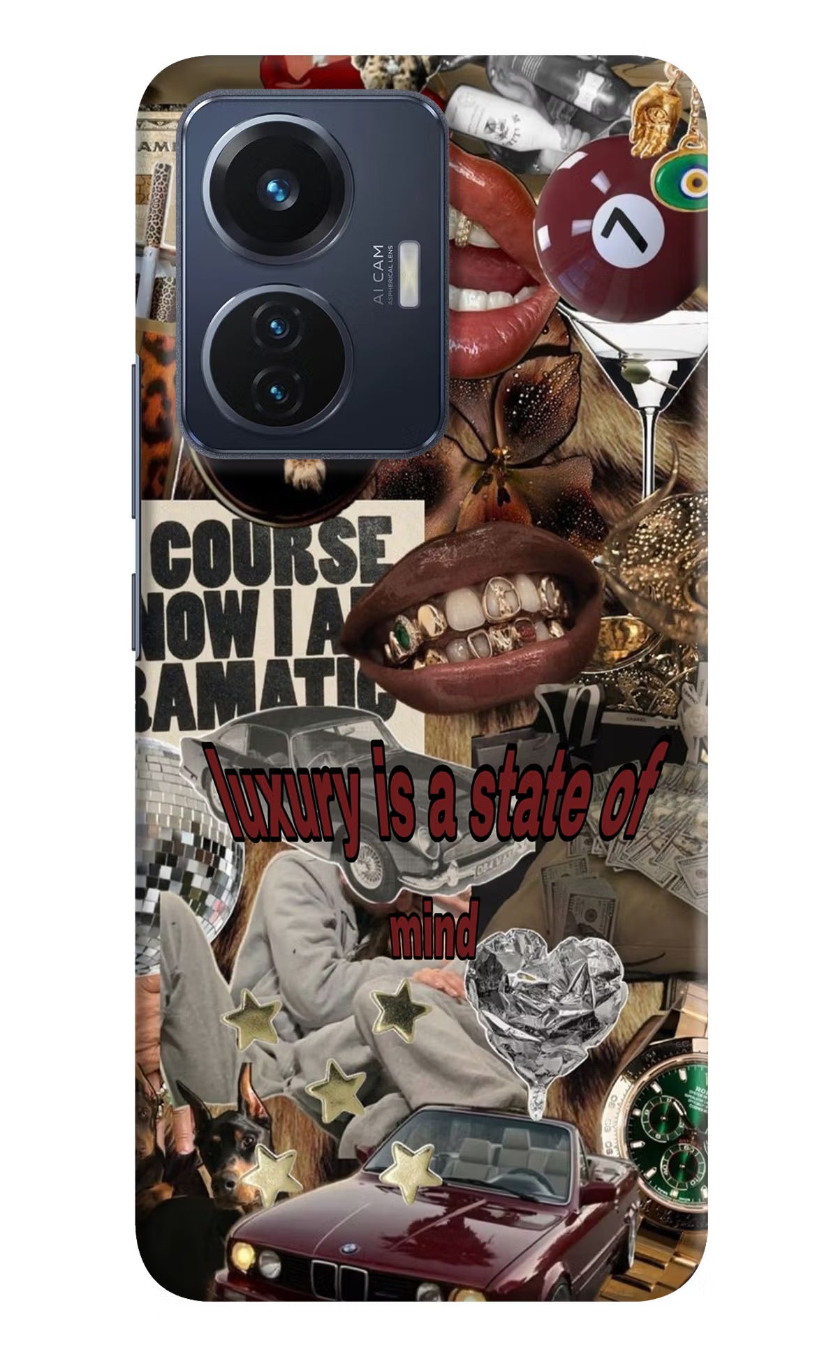 Luxury Vivo T1 44W Hard Case Back Cover by Casekaro