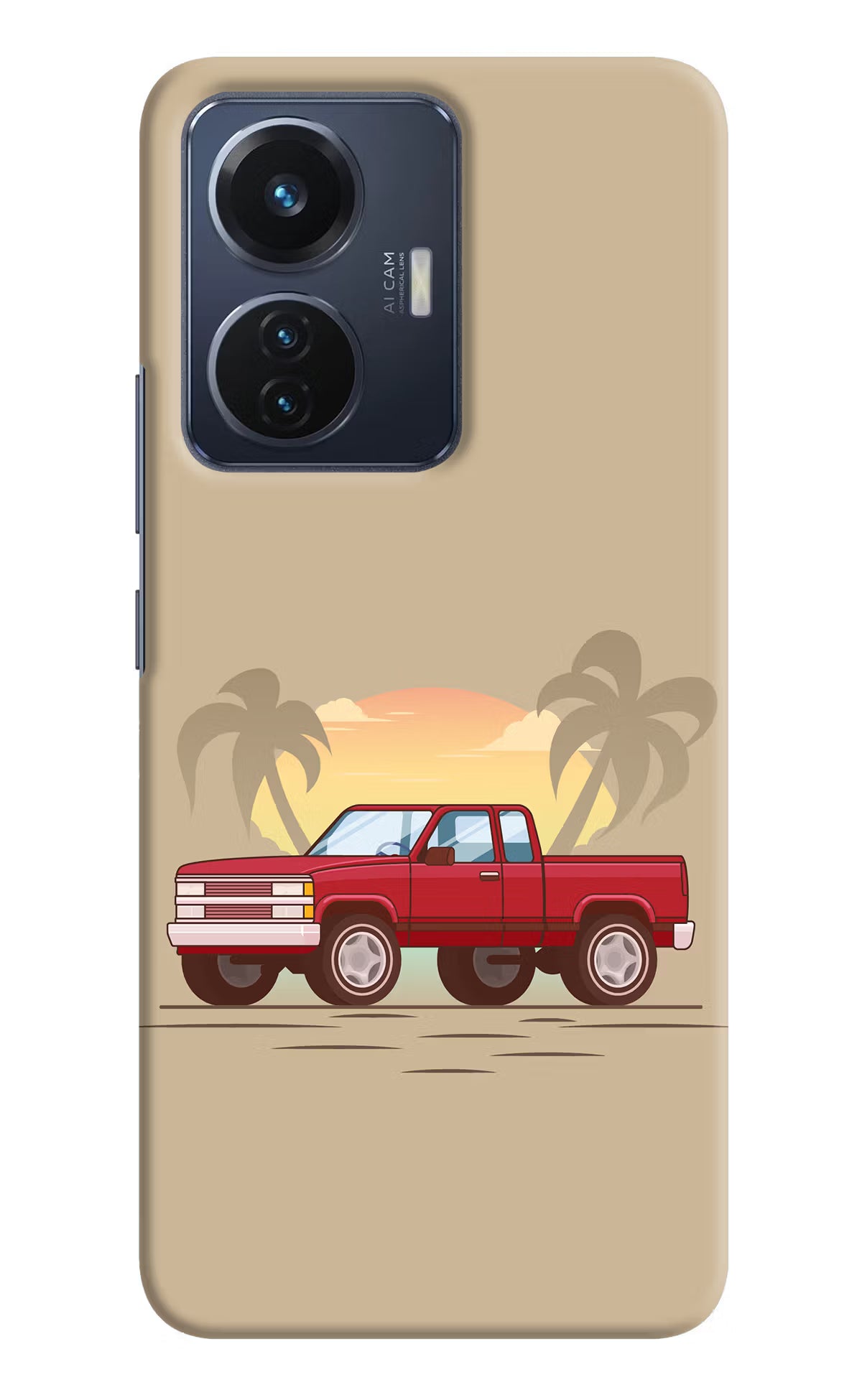 Desert Classic Drive Vivo T1 44W Hard Case Back Cover by Casekaro
