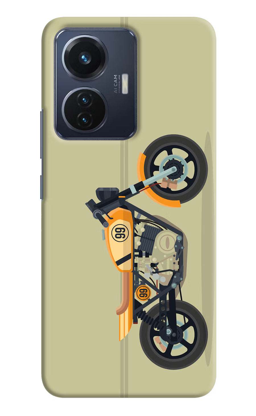Vertical Speedster Vivo T1 44W Back Cover, Hard case