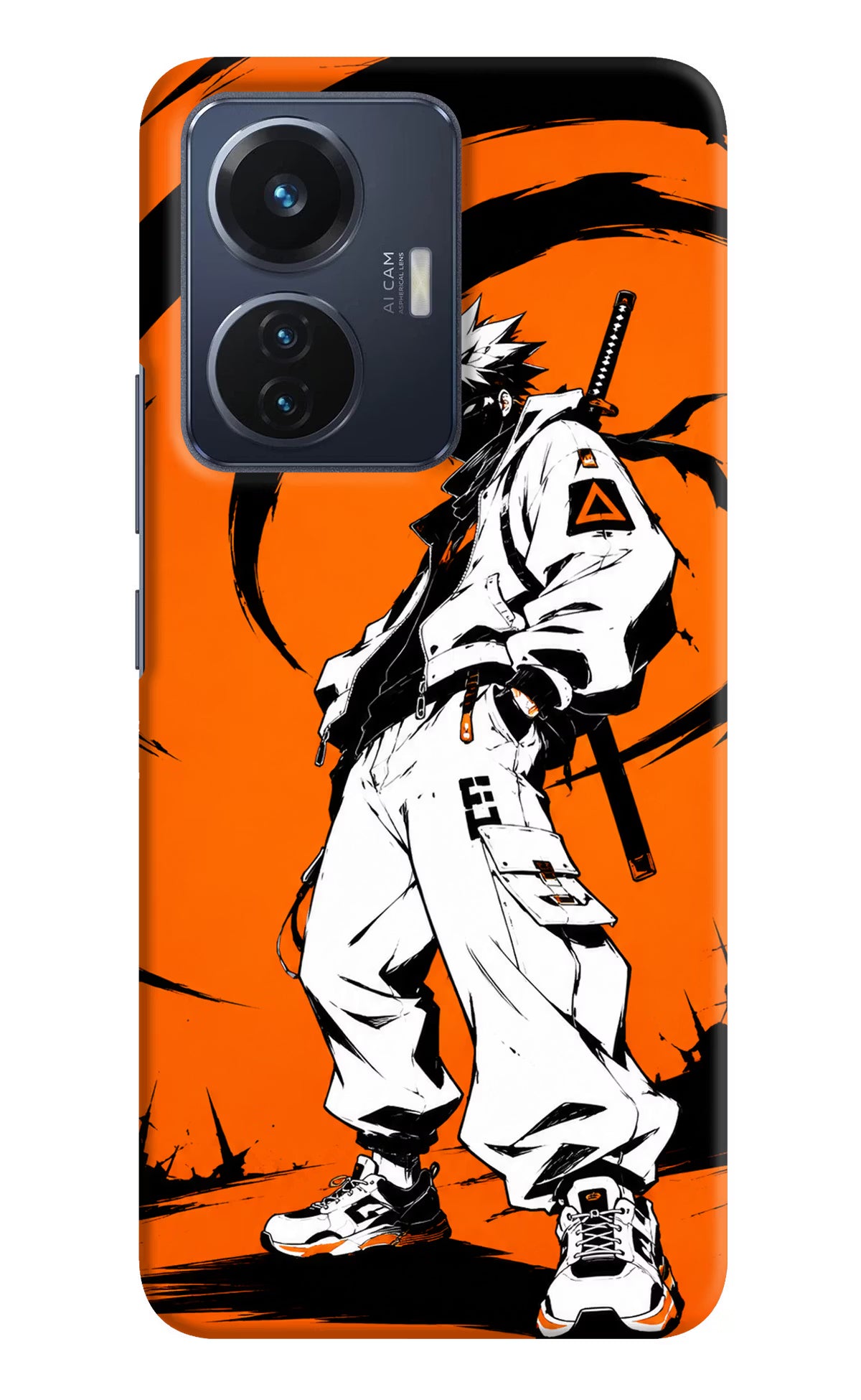 Street Samurai  Vivo T1 44W Hard Case Back Cover by Casekaro