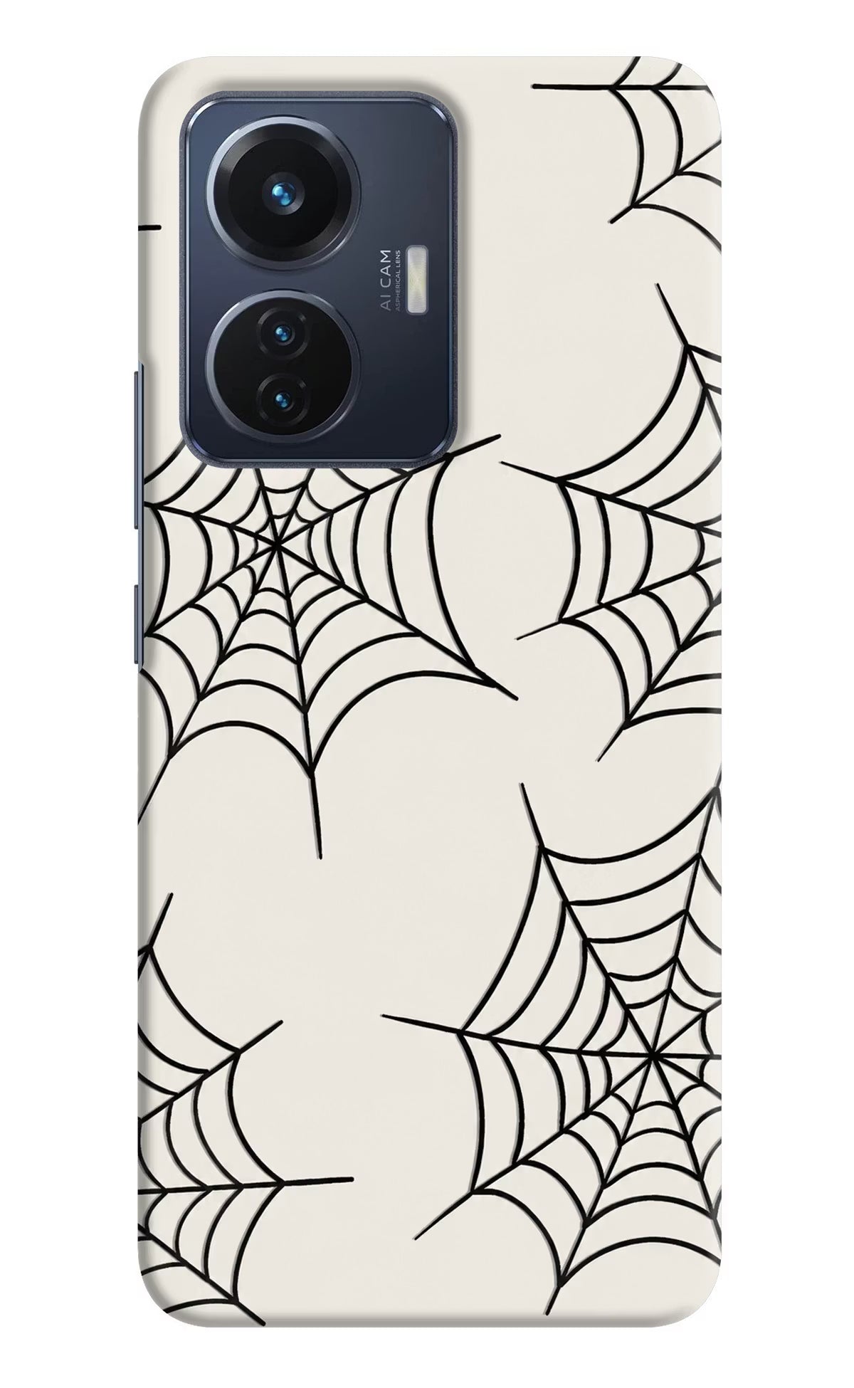 Spider Web Vivo T1 44W Hard Case Back Cover by Casekaro