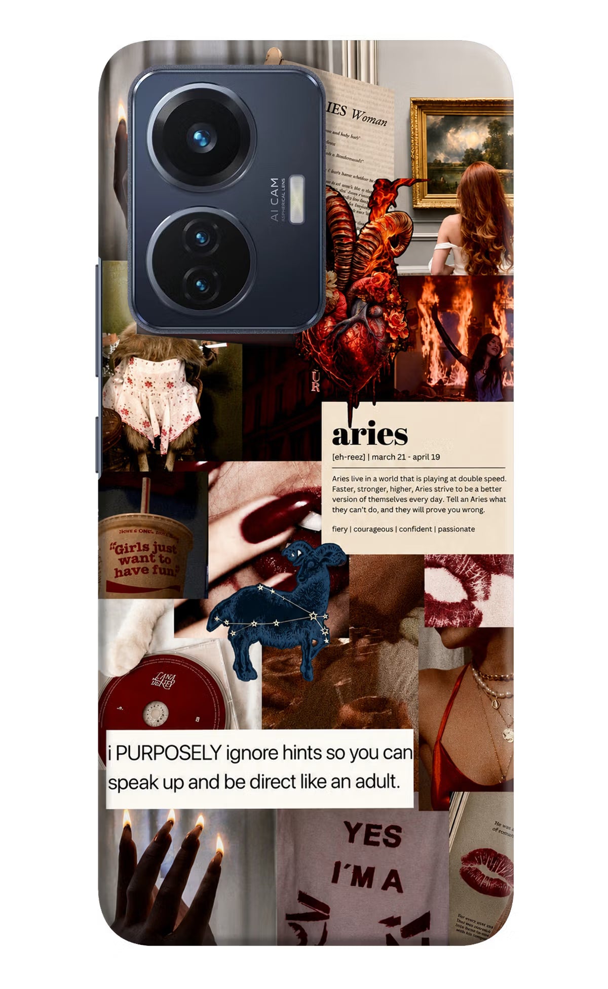 Zodiac Aries Vivo T1 44W Back Cover