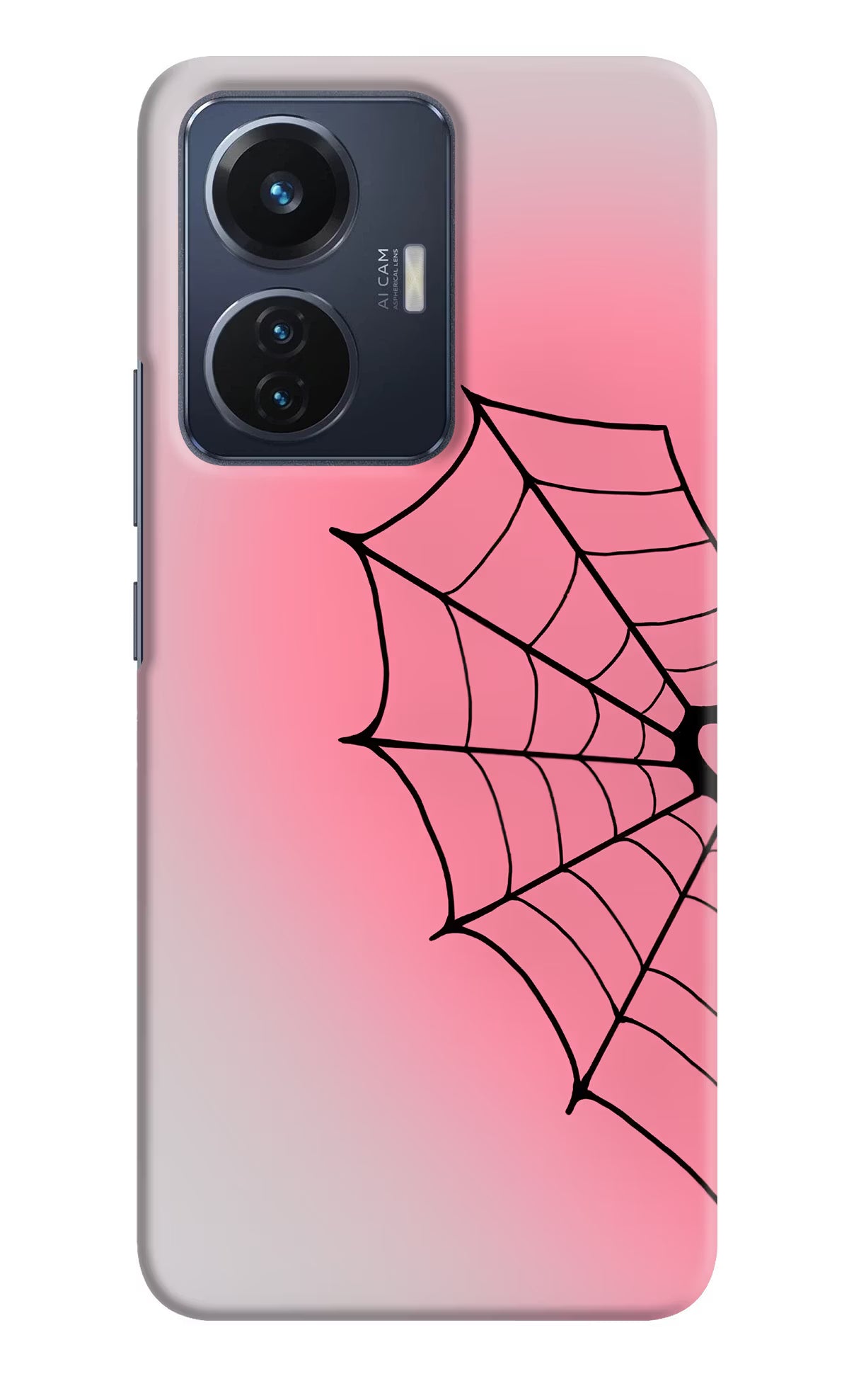 Pink Web Vivo T1 44W Back Cover