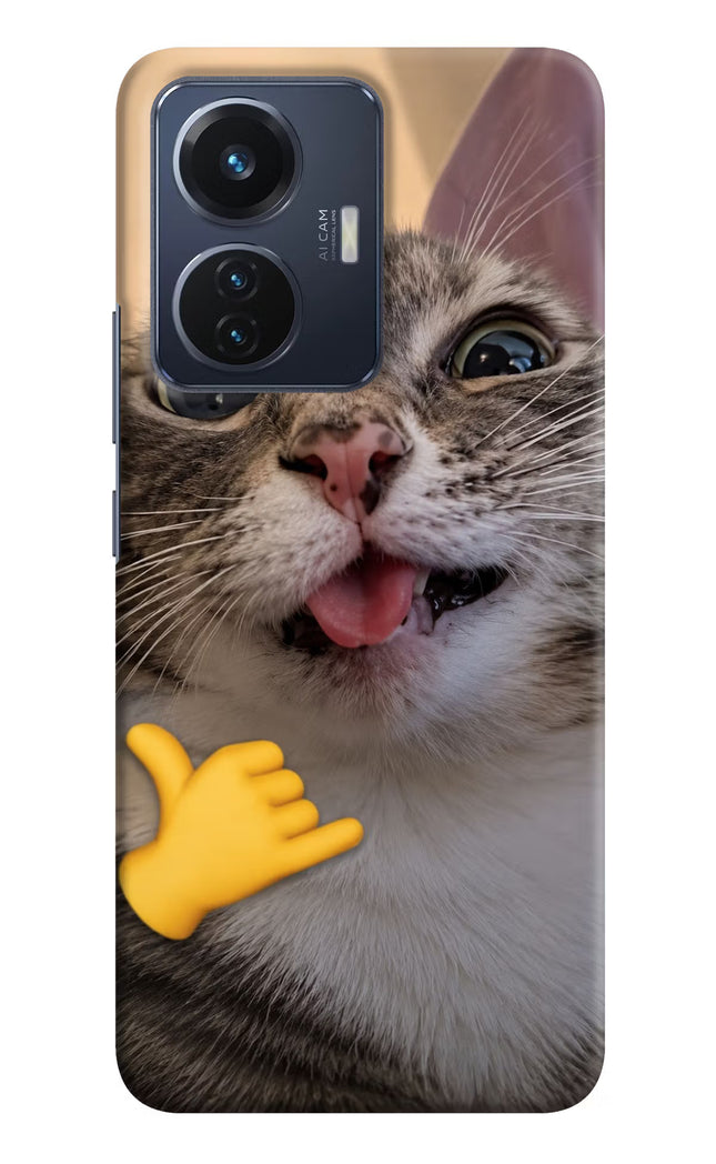Silly Cat Call Vivo T1 44W Hard Case Back Cover by Casekaro