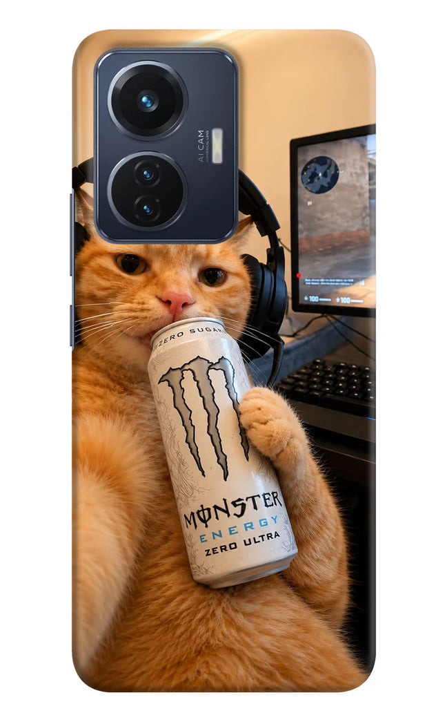 Gamer Cat Energy Vivo T1 44W Hard Case Back Cover by Casekaro