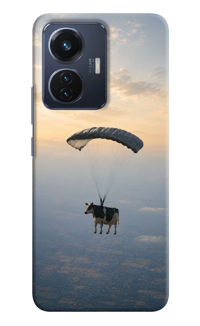 Skydiving Cow Vivo T1 44W Hard Case Back Cover by Casekaro