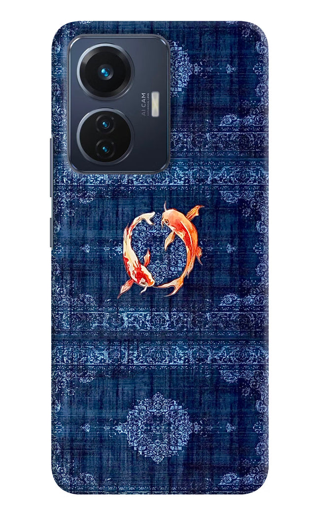 Koi Blue Vivo T1 44W Hard Case Back Cover by Casekaro