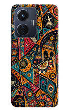 Folk Print Vivo T1 44W Hard Case Back Cover by Casekaro