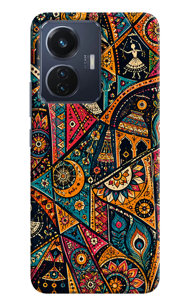 Folk Print Vivo T1 44W Hard Case Back Cover by Casekaro