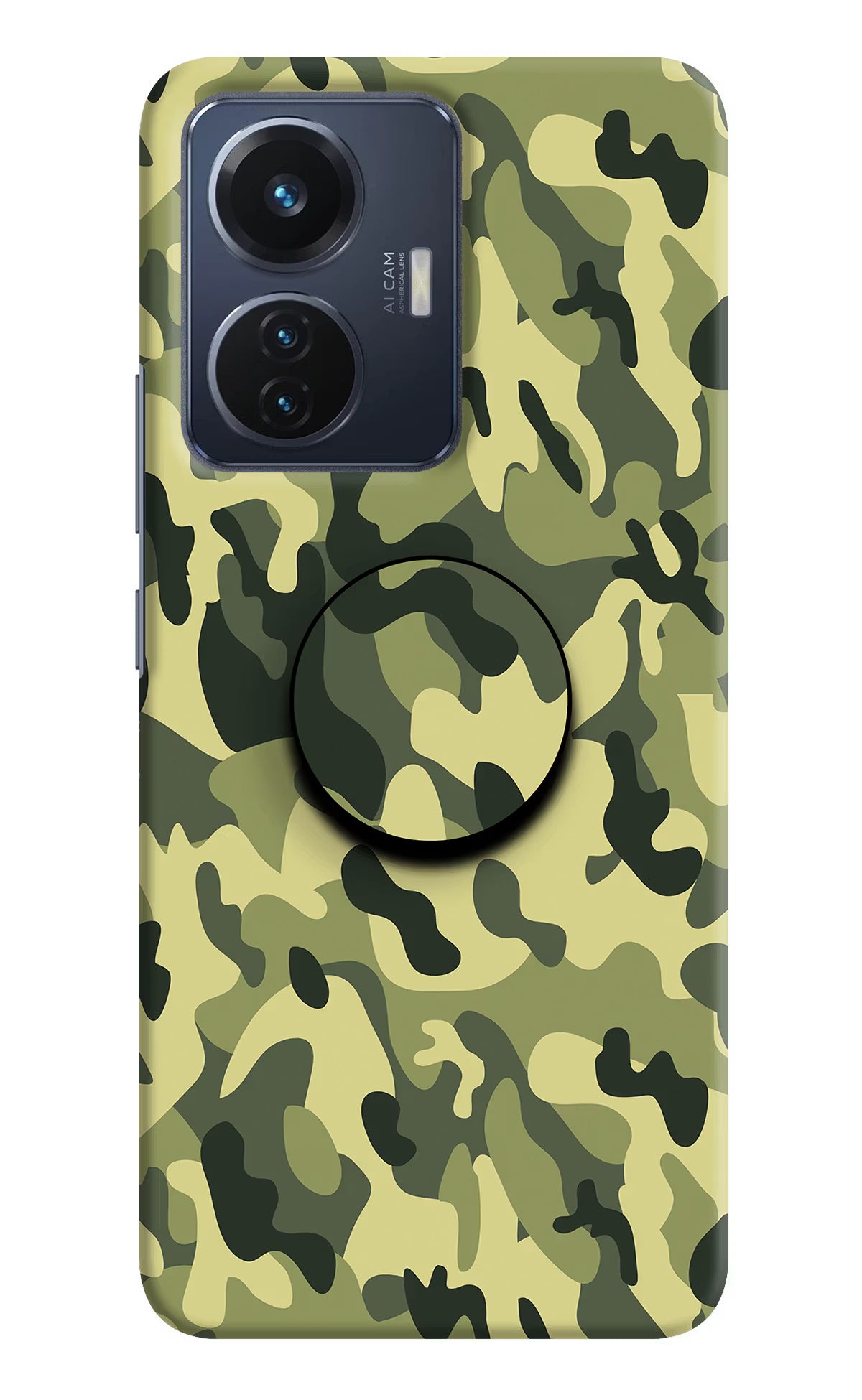 Camouflage Vivo T1 44W Pop Case by Casekaro