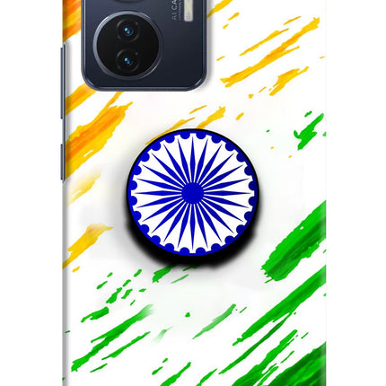 Indian Flag Ashoka Chakra Vivo T1 44W Pop Case by Casekaro