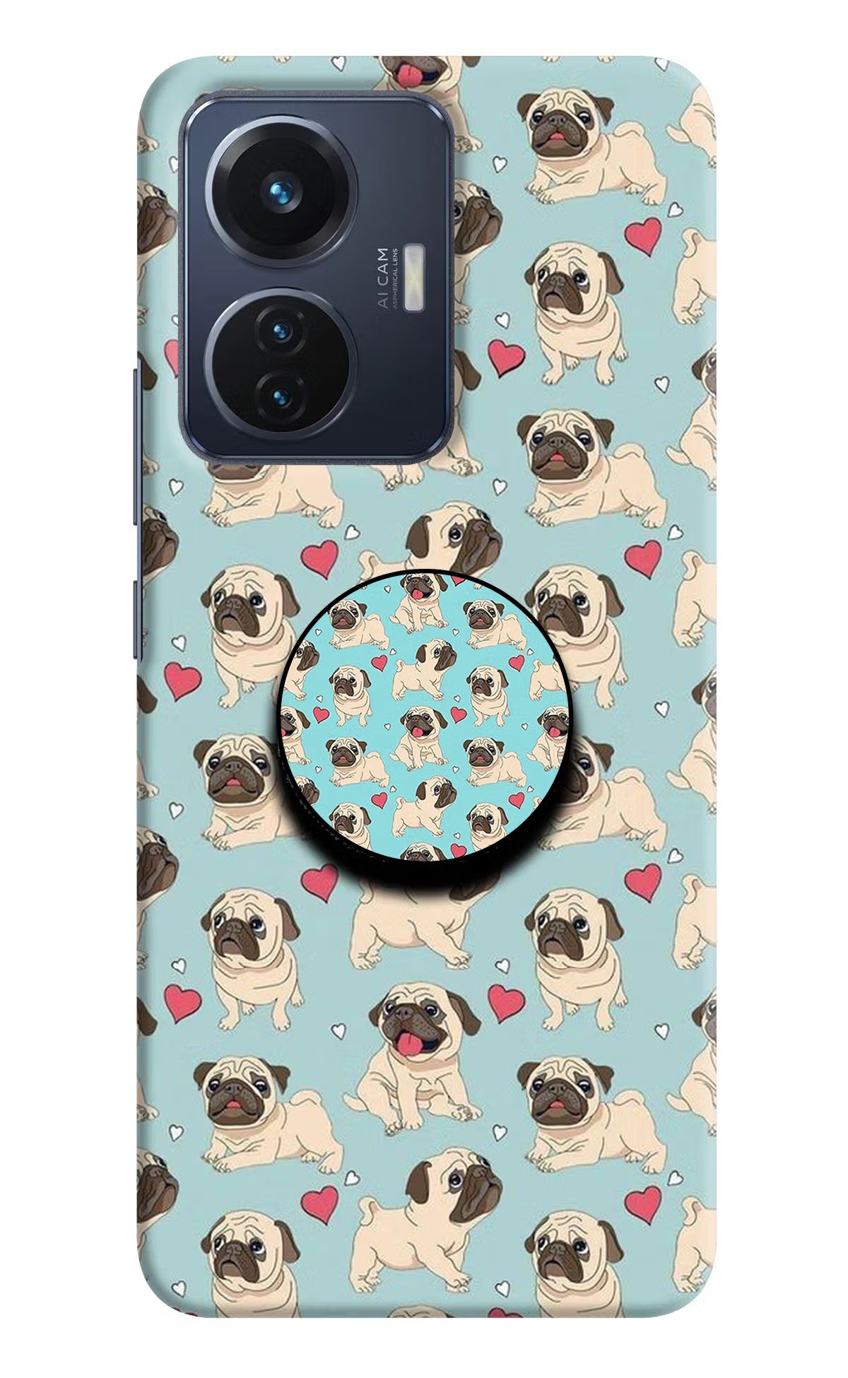 Pug Dog Vivo T1 44W Pop Case by Casekaro