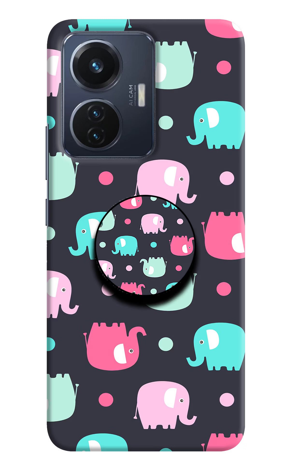 Baby Elephants Vivo T1 44W Pop Case by Casekaro