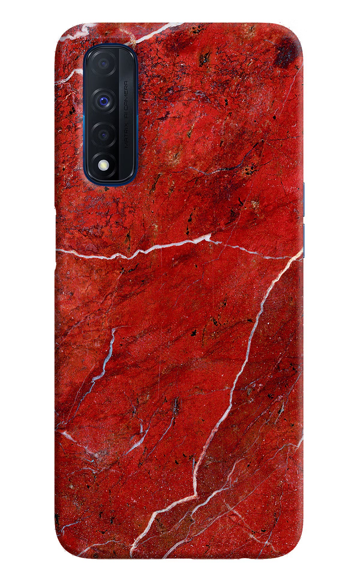 Red Marble Design Realme Narzo 30 4G Back Cover