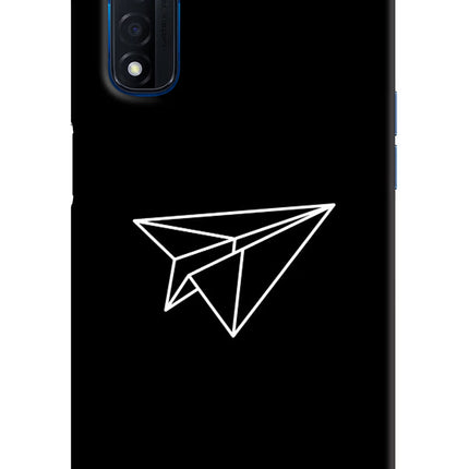 Paper Plane White Realme Narzo 30 4G Back Cover